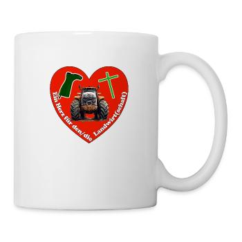 Un cœur pour l’agriculteur - Mug blanc - blanc - Droite