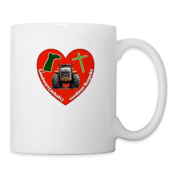 Nos agriculteurs méritent notre respect - Mug blanc - blanc - Droite