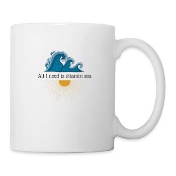 All I need is vitamin sea - Tasse - Weiß - Rechts