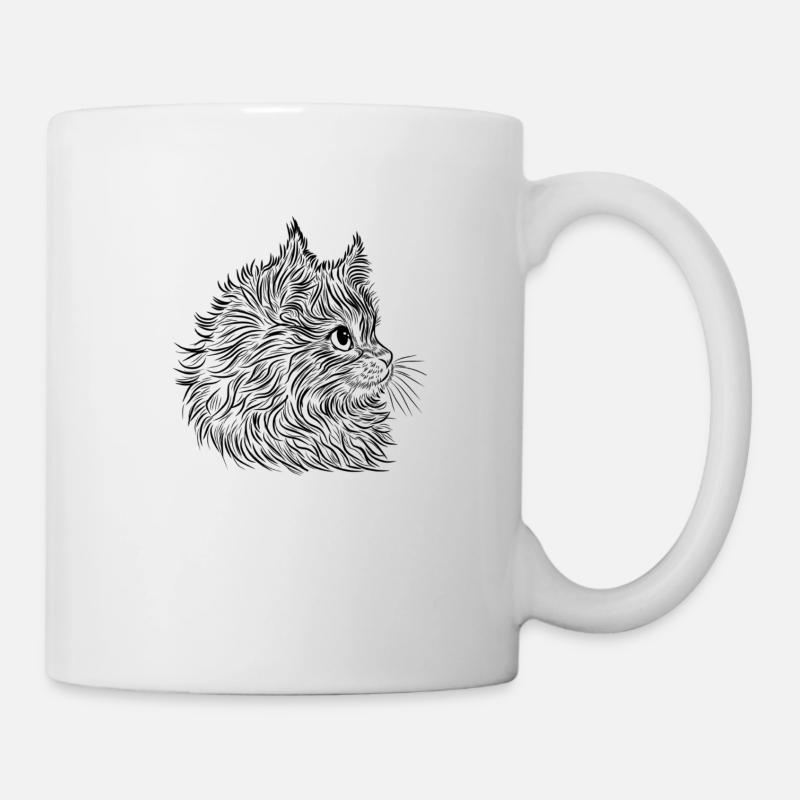 Cat lineart - Mug - white