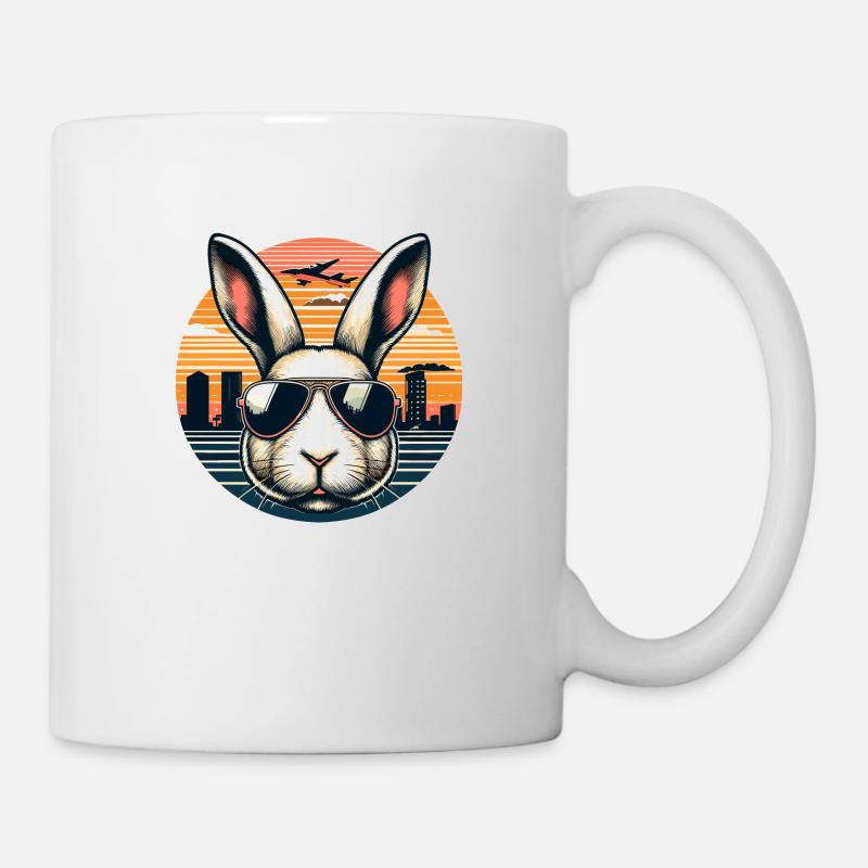 Lapin à la GTA - Mug blanc - blanc