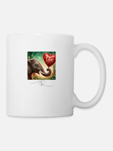 Elephant Love - Mug - white