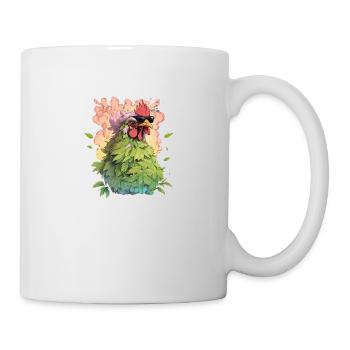 Clucky Chuckles: Hilarious Chicken Tee - Mug - white - Right