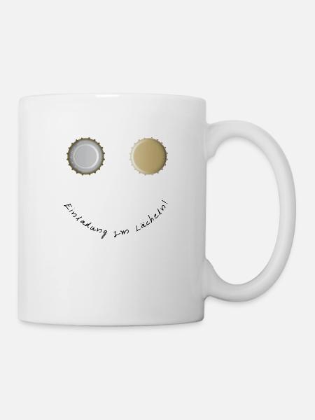 Einladung zm Lächeln - Tasse - Weiß