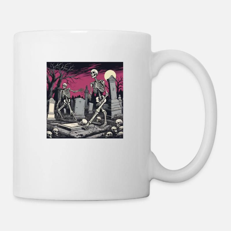Skelett Freunde - Tasse - Weiß
