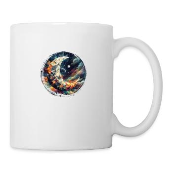 Mond Vektor Dreiecke Weltraumnebel - Tasse - Weiß - Rechts
