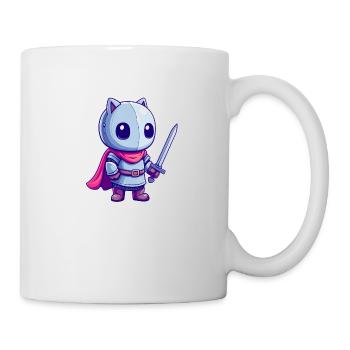 Tapferer Ritter im Comicstil für Kinder - Tasse - Weiß - Rechts