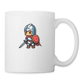Tapferer Ritter im Comicstil für Kinder - Tasse - Weiß - Rechts