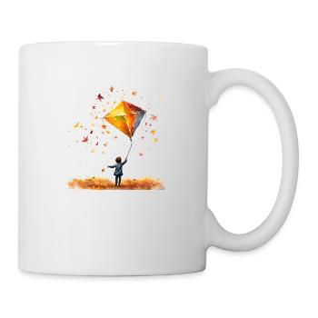 Im Herbst steigen wieder die Drachen - Tasse - Weiß - Rechts