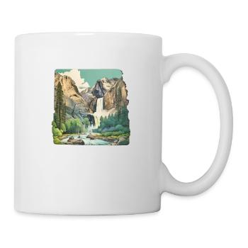 Magnifique paysage de montagne - Mug blanc - blanc - Droite