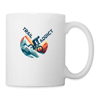 Trail Addict - Conception de VTT - Mug blanc - blanc - Droite