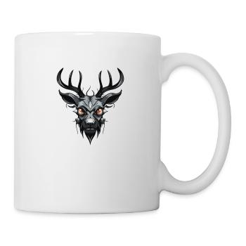 Hirsch - Tasse - Weiß - Rechts