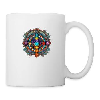 Yoga Chakra Mantra - Tasse - Weiß - Rechts