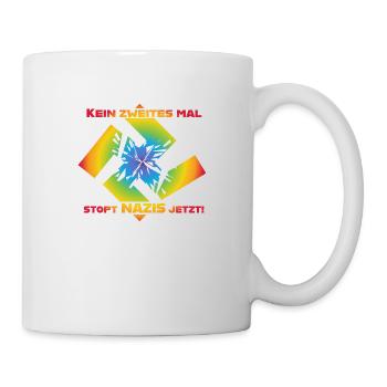 Pas de deuxième fois - Arrêtez les nazis maintenant - Mug blanc - blanc - Droite