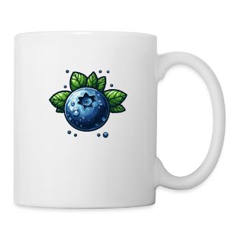 Heidelbeeren feuchte Beere - Tasse - Weiß - Rechts