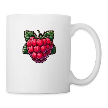 Himbeere - Tasse - Weiß - Rechts