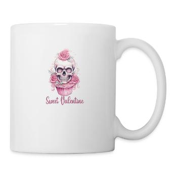 Sweet Valentine Saint Valentin squelette gothique Muffin - Mug blanc - blanc - Droite