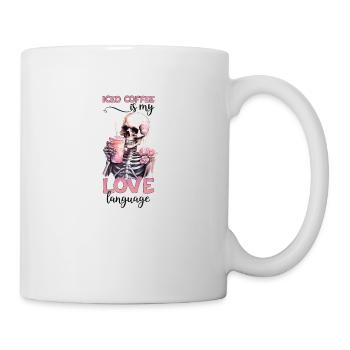Iced coffee is my love Language Valentine's Day Heart - Mug - white - Right