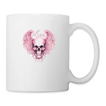 Love lifted me Valentine's Day Skeleton Gothic Wings - Mug - white - Right