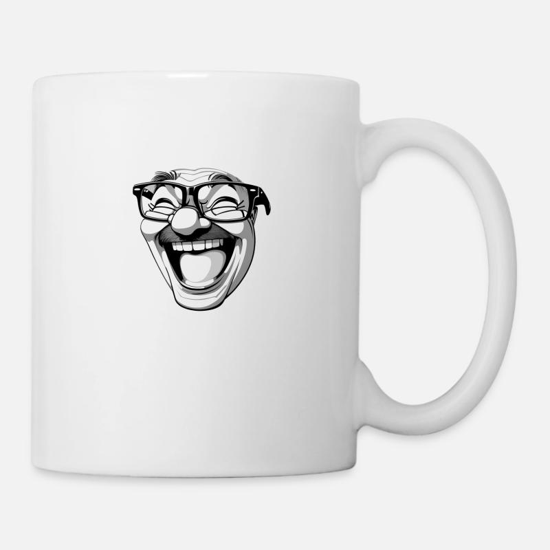 Drôle de visage ! - Mug blanc - blanc