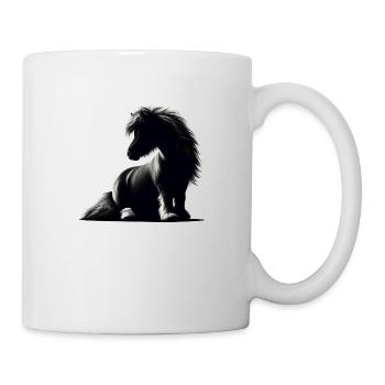 poney Shetland assis - Mug blanc - blanc - Droite