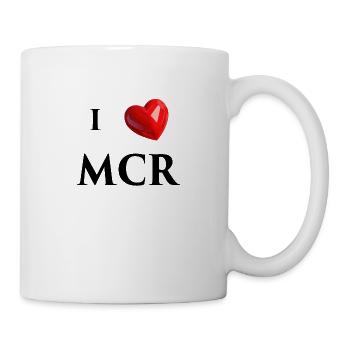 I Love Manchester - Black Text - Mug - white - Right