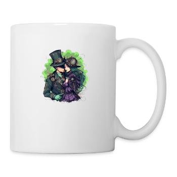 Steampunk Couple - Mug blanc - blanc - Droite