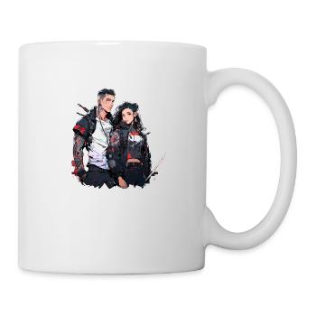 Couple Cyberpunk Urbain - Mug blanc - blanc - Droite