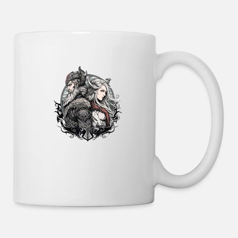 Couple de Vikings - Mug blanc - blanc