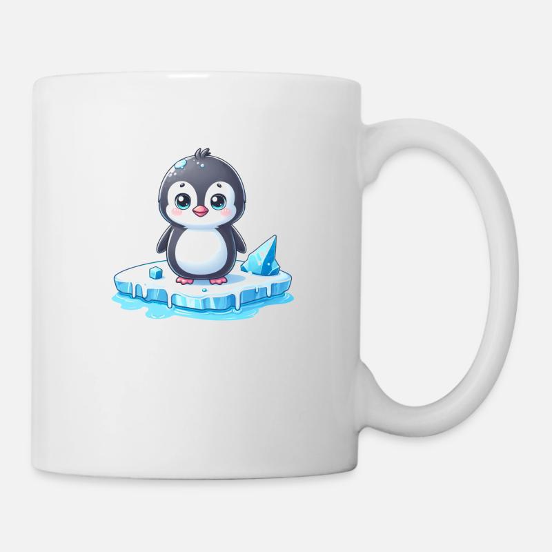 Pinguin, Globale Erwärmung & Schmelzende Eiswüste - Tasse - Weiß