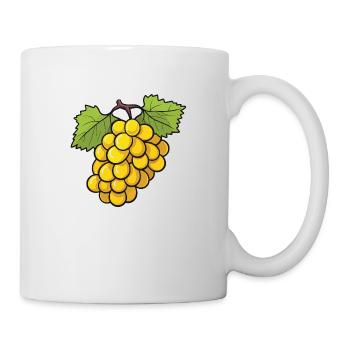 Weintrauben Symbol - Tasse - Weiß - Rechts