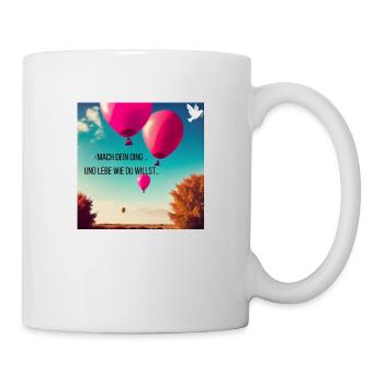 Luftballon Geschenkidee - Tasse - Weiß - Rechts