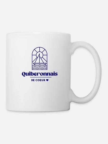 Quiberonnais de coeur Quiberon Bretagne Morbihan - Mug blanc - blanc