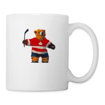 Hockey bear red - Tasse - Weiß - Rechts