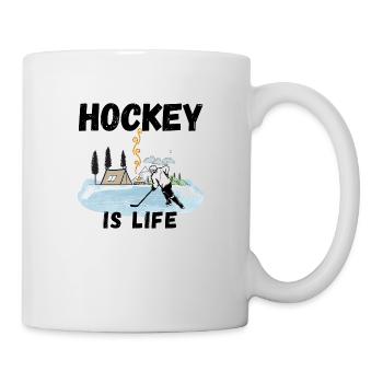 Eishockey Camping - Tasse - Weiß - Rechts