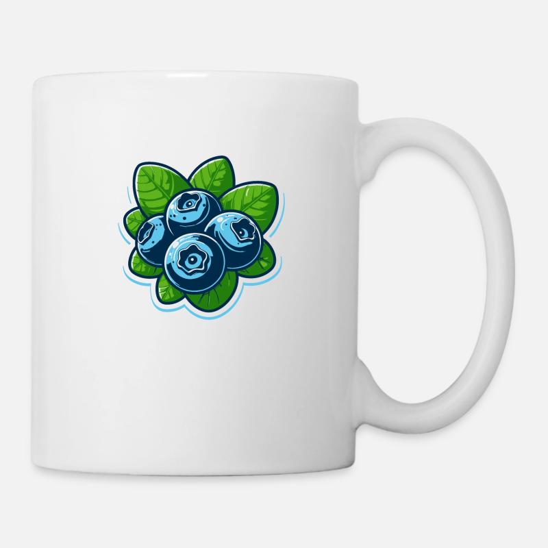 Heidelbeeren Beeren - Tasse - Weiß