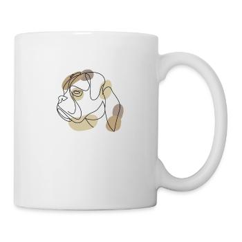 BOXER LOVE Kopf - Tasse - Weiß - Rechts