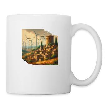 Green Energy - Italian village with wind power - Mug - white - Right