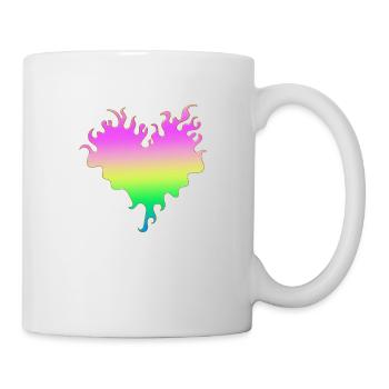 Love Happy Heart Card Valentine Vector Design Art - Mug - white - Right