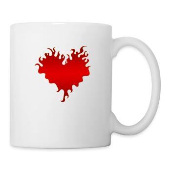 Love Happy Heart Card Valentine Vector Design Art - Mug - white - Right