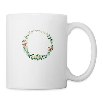 Floral Circle Personalizable - Mug - white - Right