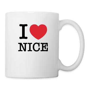 Ich liebe Nizza | Nizza | I Herz schön | Frankreich - Tasse - Weiß - Rechts