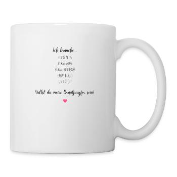 Willst du meine Brautjungfer sein Tasse - Tasse - Weiß - Rechts