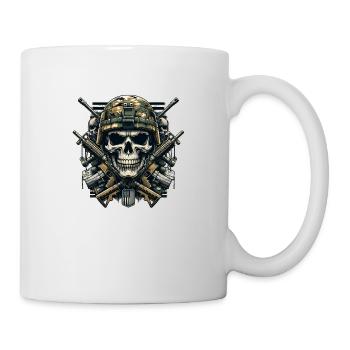 Patriot's Pride: Armed Forces Skull - Mug - white - Right