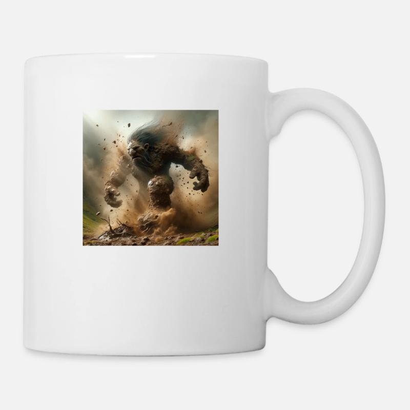 Troll émergeant de la terre - Mug blanc - blanc