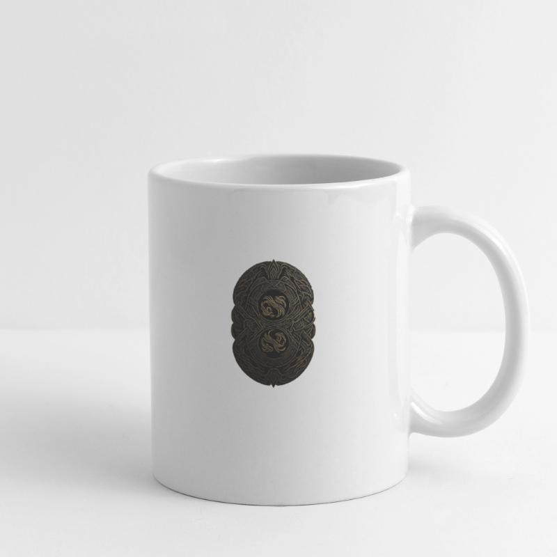 Mayan Black and Gold Monogram Mug