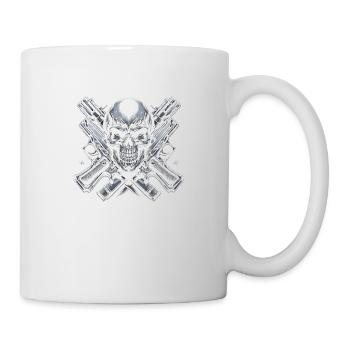 Sentinelle blindée : Crâne de pistolets croisés - Mug blanc - blanc - Droite
