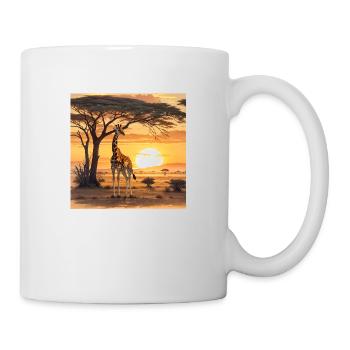 GIRAFFE AT SUNSET - Mug - white - Right