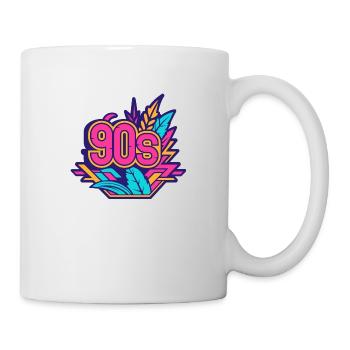 Logo des années 90 - Mug blanc - blanc - Droite