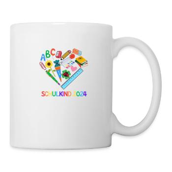 Schulkind 2024 Herz - Tasse - Weiß - Rechts